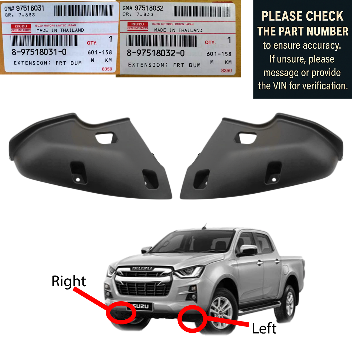 Isuzu D-MAX front bumper extension installed view from underneath