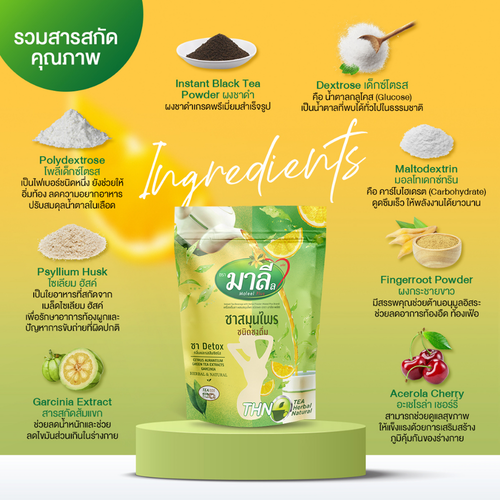 150g Malee THN Detox Herbal Tea – Natural Citrus Slimming Drink