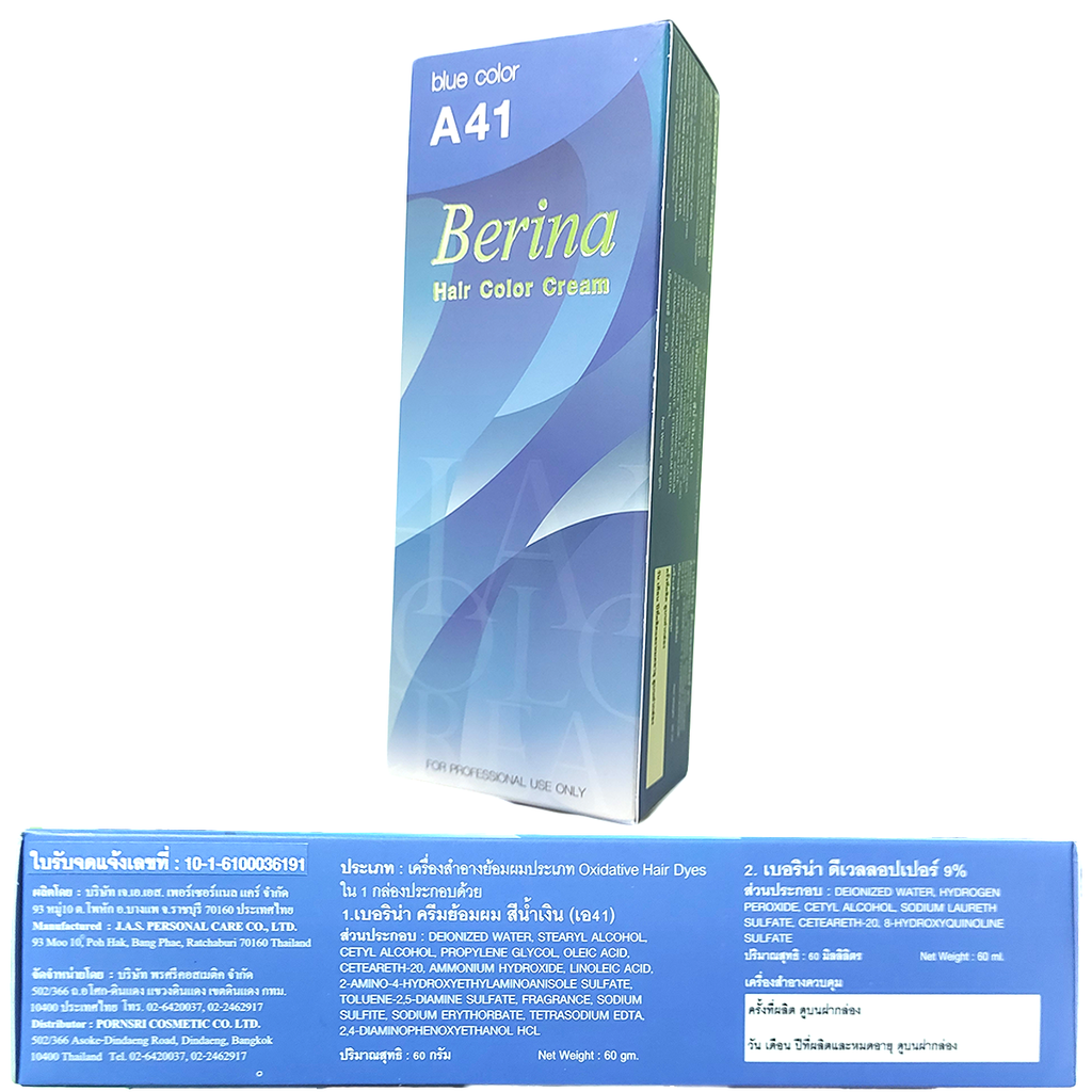 Berina A41 Blue Hair Color Cream