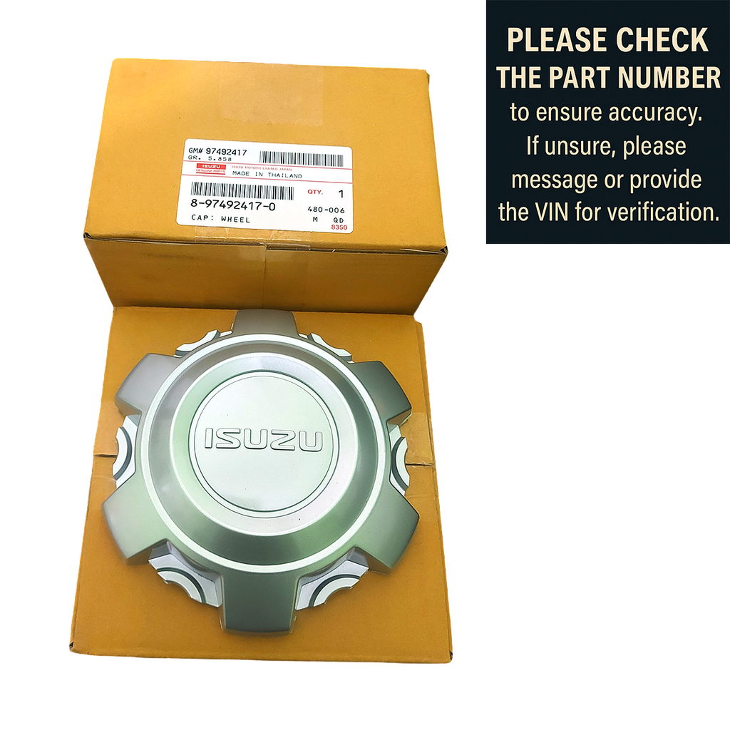 Genuine Isuzu D-Max Mu-X Wheel Center Hub Cap Silver 8974924170