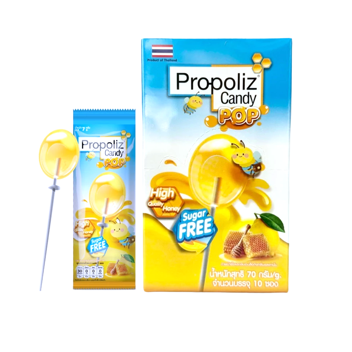 Propoliz Candy Pop active ingredients label