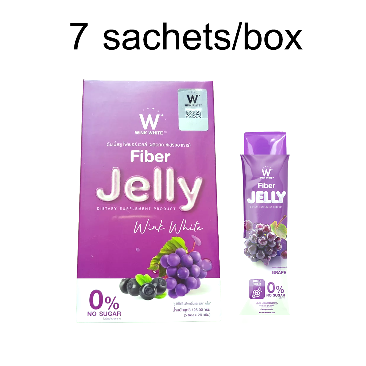 WINK WHITE fiber jelly active ingredients label