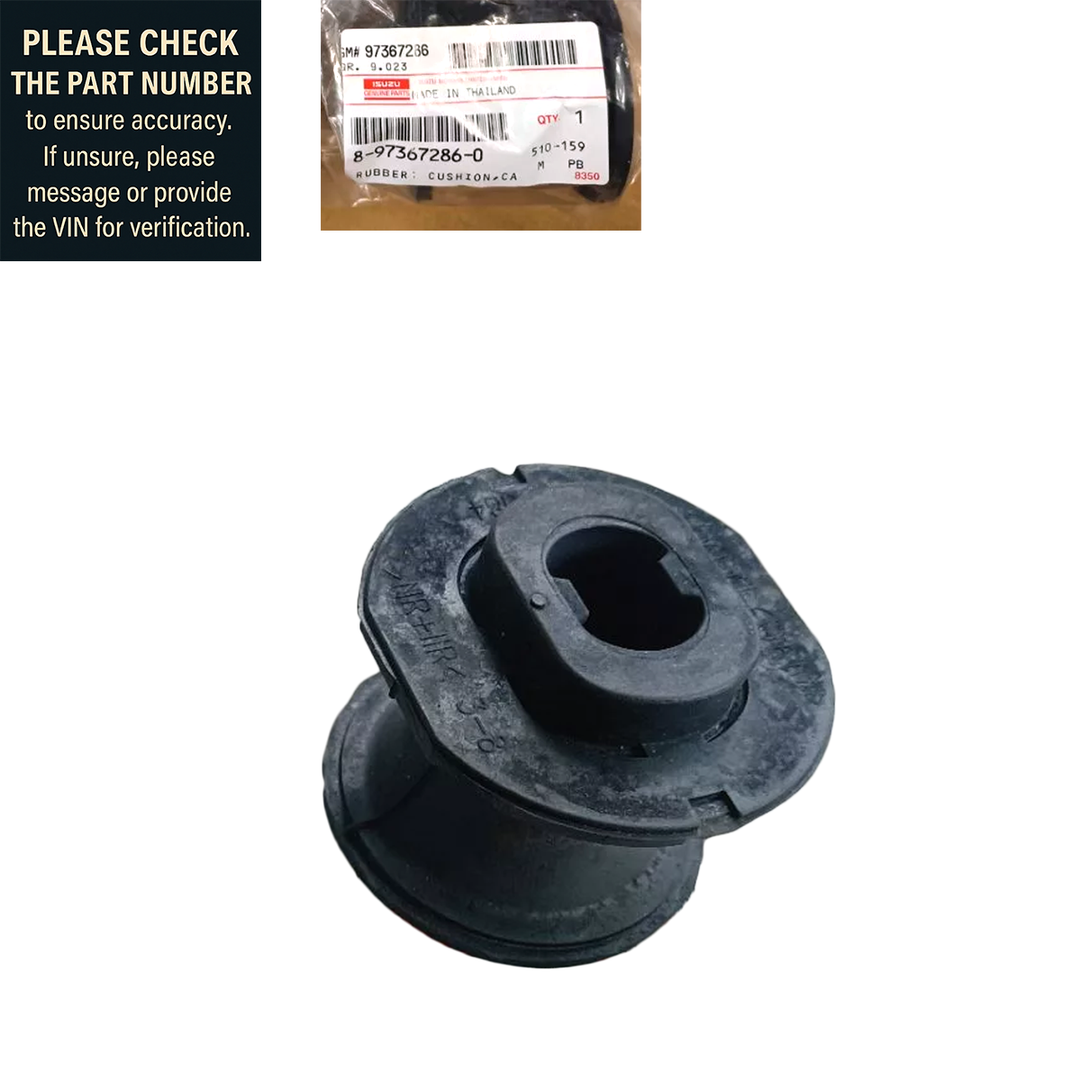 ISUZU Genuine Rubber Cushion Cab Mount 8973672860 – product and packaging