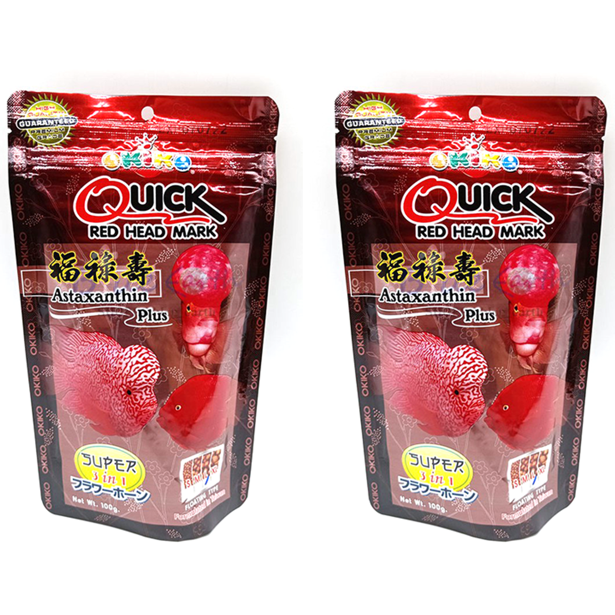 オキコ フラワーホーン専用フード 色揚げ＆頭部成長促進 (100g)