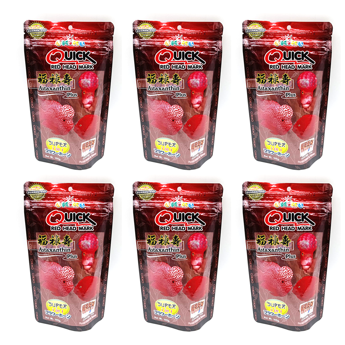 オキコ フラワーホーン専用フード 色揚げ＆頭部成長促進 (100g)