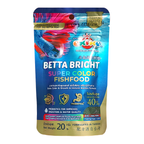 OKIKO Betta Bright Super Color Fish Food 20g - Hand holding package