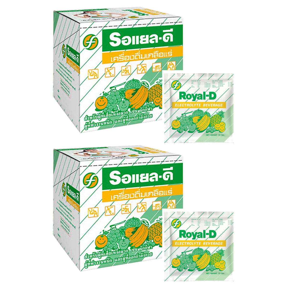 Royal-D Elektrolyt-Getränkepulver mit Vitaminen B1, B2, B6, C & Kalzium (25 g x 10 Beutel/Box)