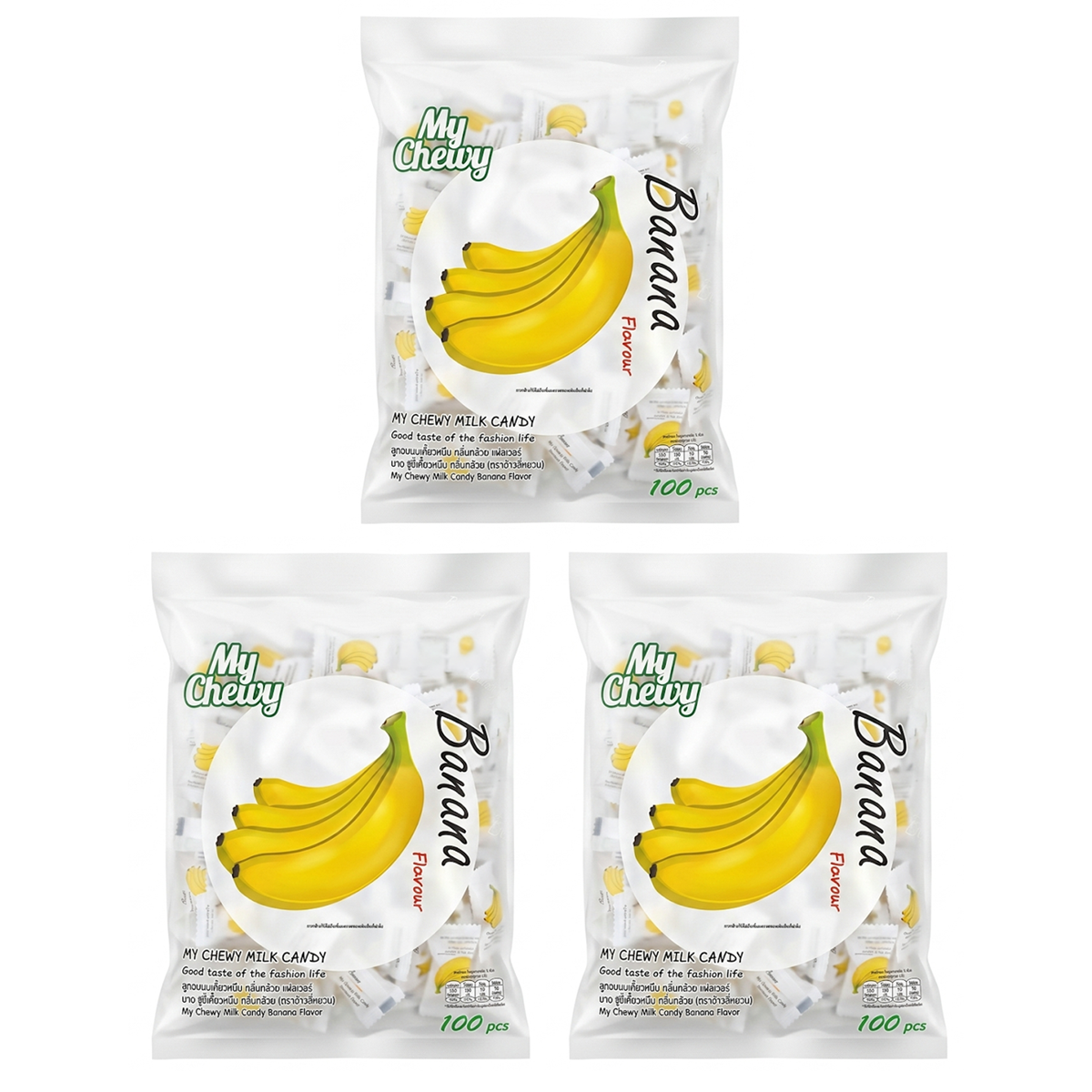 360 g My Chewy Milk Candy Bananengeschmack (ca. 100 Stück/Packung) K