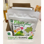 HandyHerb Fiber Flow Green Apple Smooth box with 6 sachets and 4 gummies per sachet
