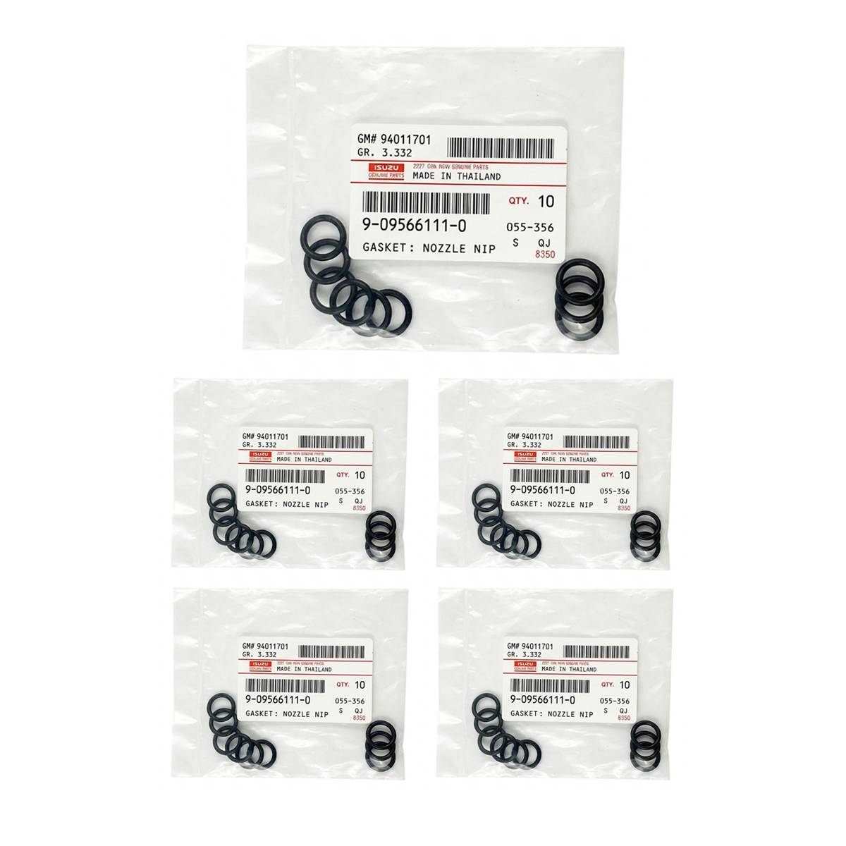 Isuzu Injector O-Rings 9-09566111-0 for D-MAX / Colorado 4JJ1 / 4JK1 – Pack of 10