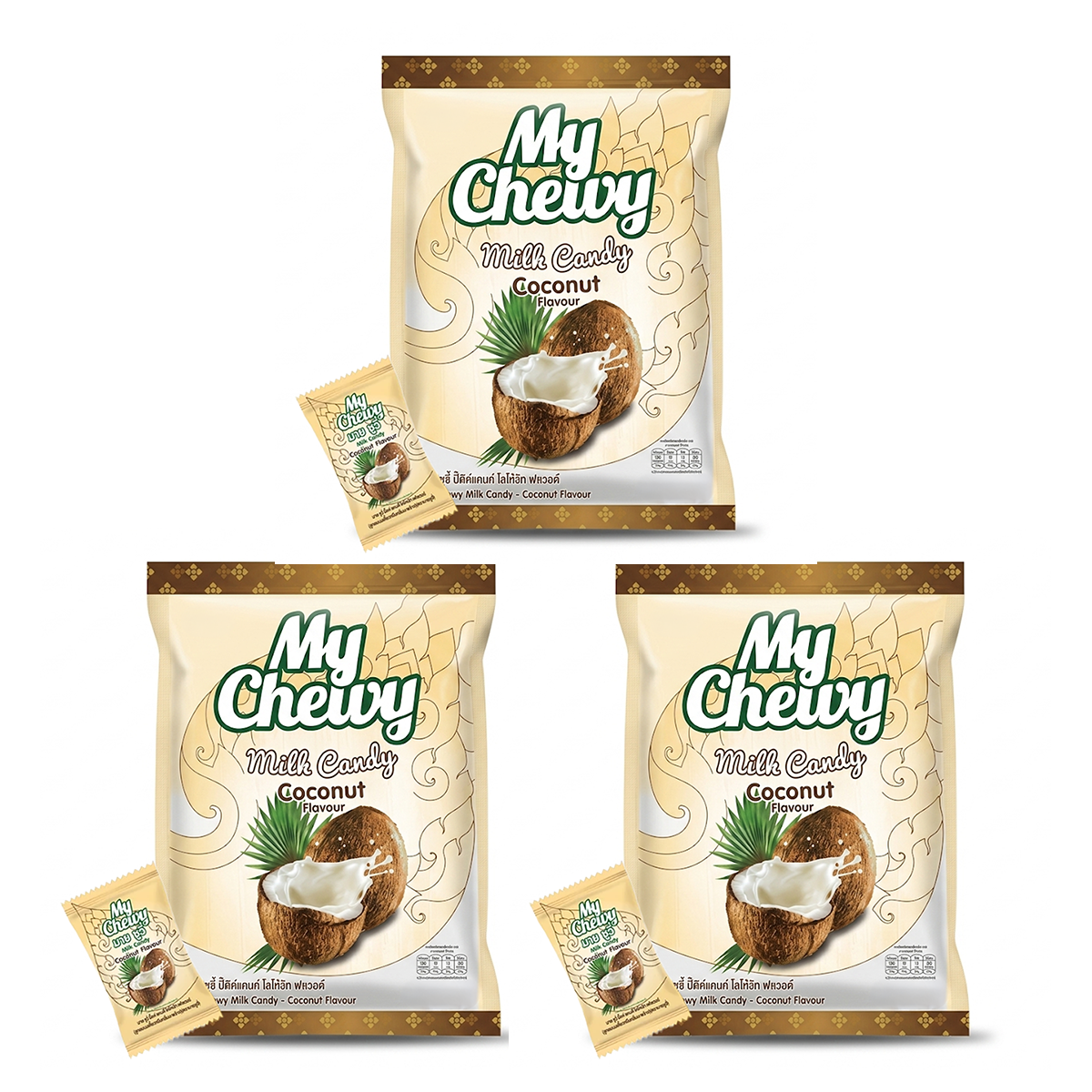 360g Meine Kaubonbons mit Kokosnussgeschmack (ca. 100 St./Packung) K
