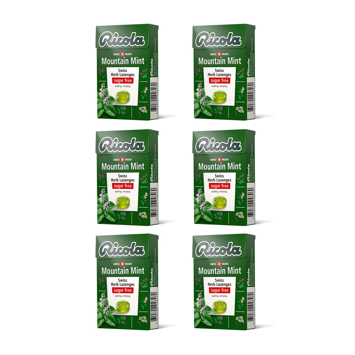 Ricola Swiss Herb Candy Lozenges Sugar Free 40g – 6 Flavors | Orange Mint, Cranberry, Glacier Mint & More