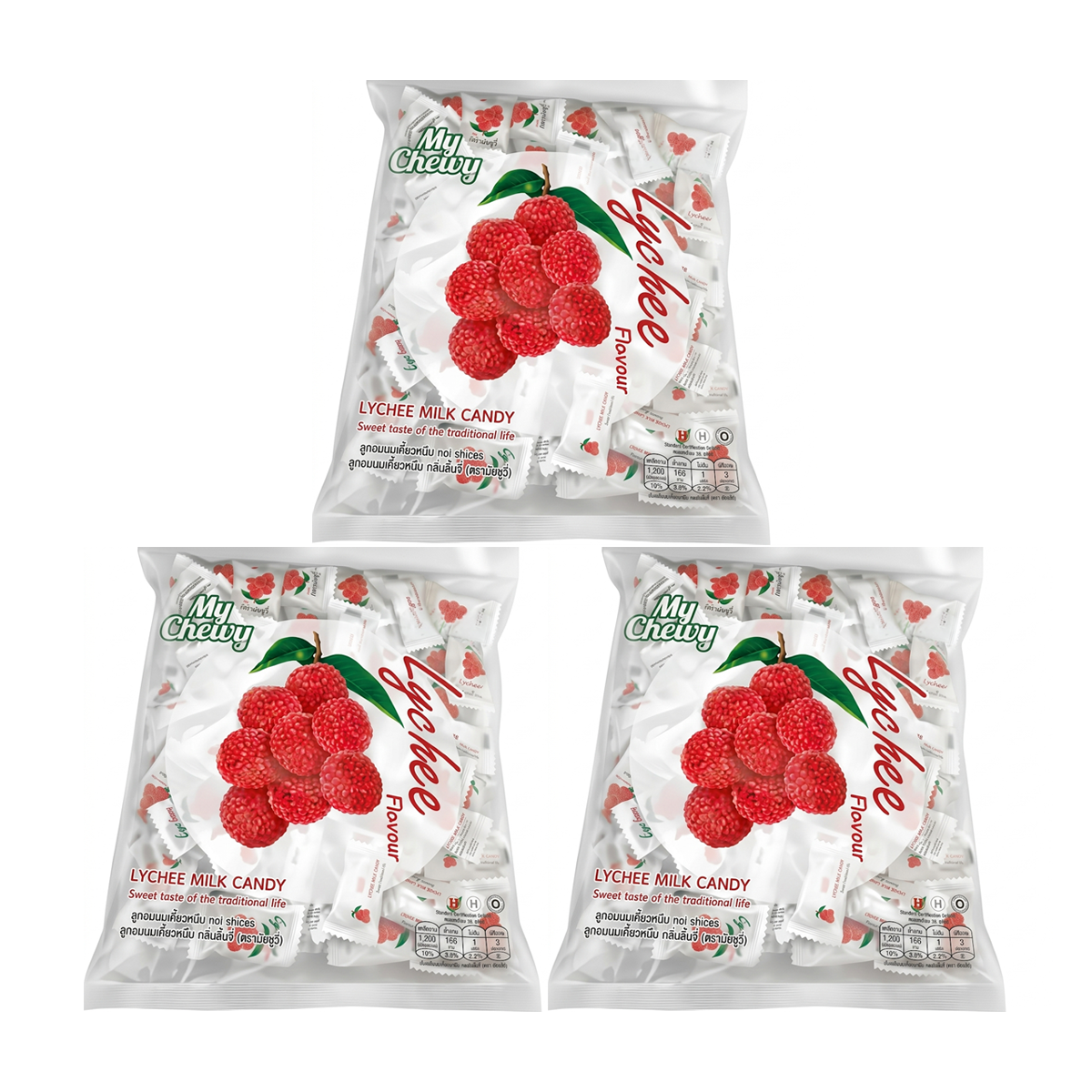 My Chewy Milk Candy Lychee Flavor 360g (Approx. 100 pcs) – Thai Candy