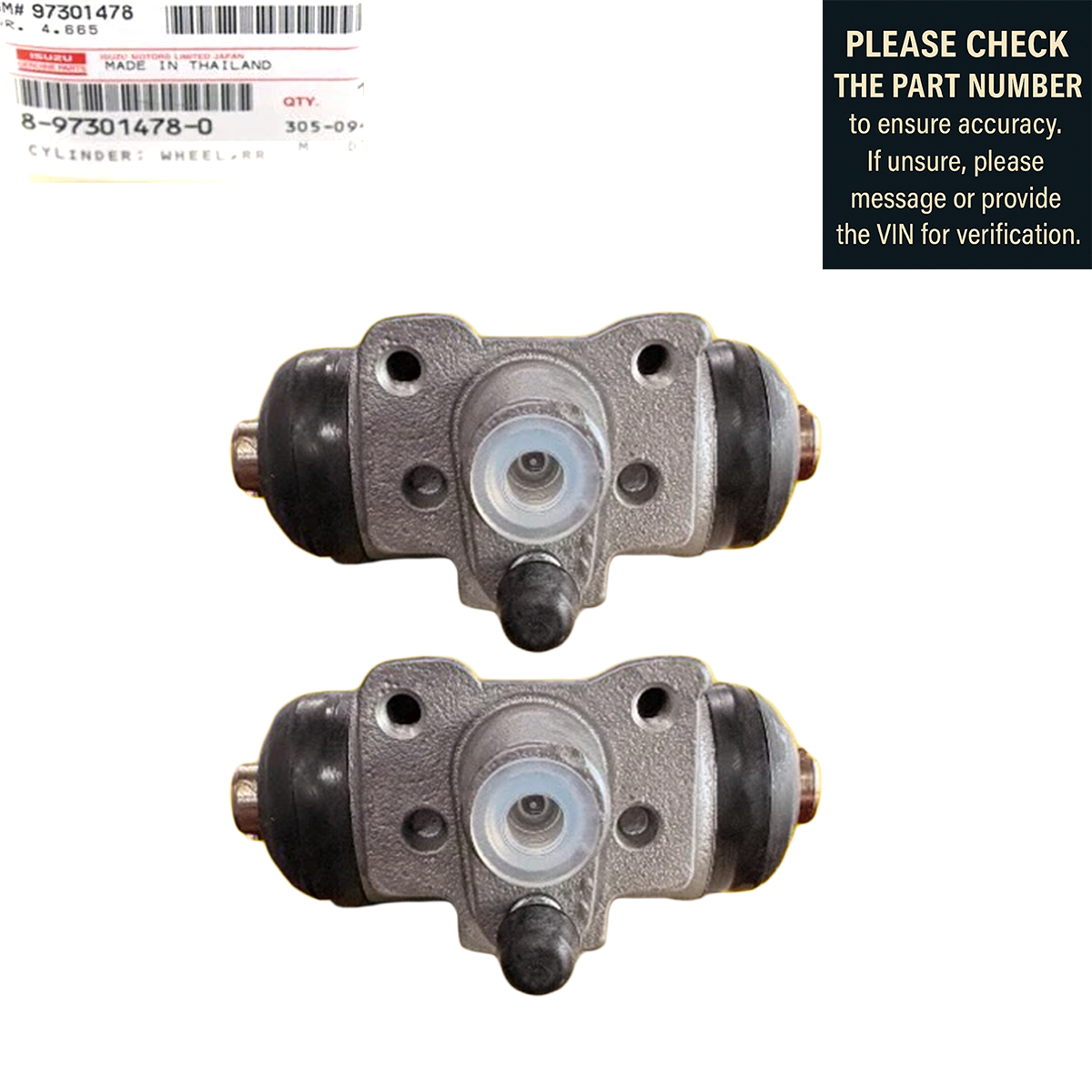 ISUZU Genuine Rear Wheel Cylinder #8-97301478-0 – D-Max 4X2 (2WD) Left/Right (2003–2019)