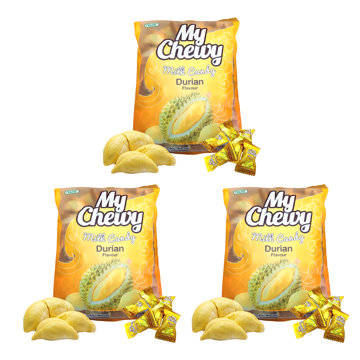 My Chewy Milk Candy Durian Flavor 360g (Approx. 100 pcs) – Thai Candy