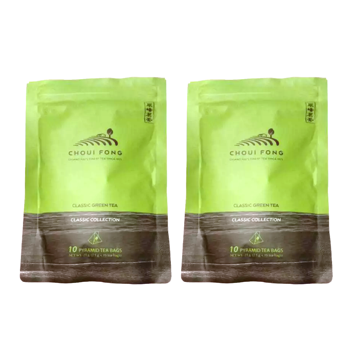 Choui Fong Klassischer Grüner Tee – 10 Premium Pyramidenteebeutel, pur & erfrischend (25g)