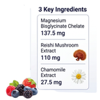 G'nite mixed berry magnesium gummy sachets inside an open box