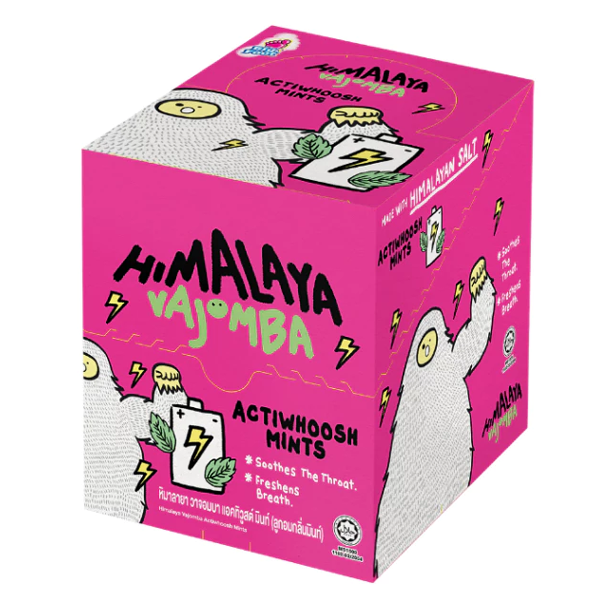 Vajomba Actiwhoosh Mint Candy – Himalayan Salt Thai Hard Candy 12 Sachets/Box