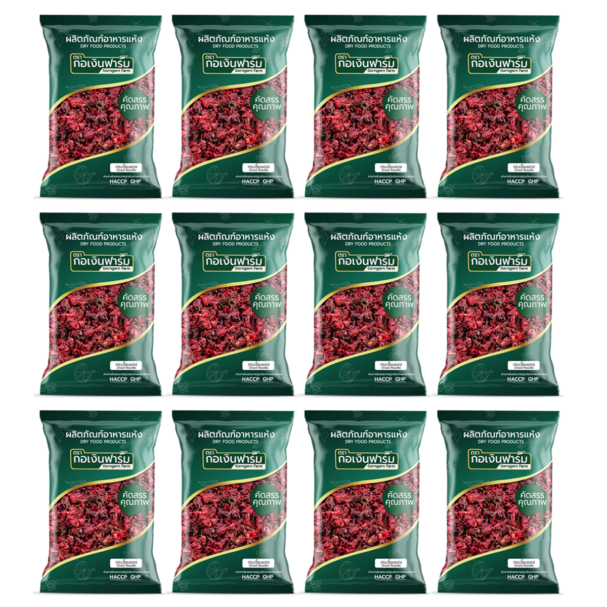 Dried Roselle 100g – Natural Thai Herbal for Tea, Drinks & Bakery | Gorngern