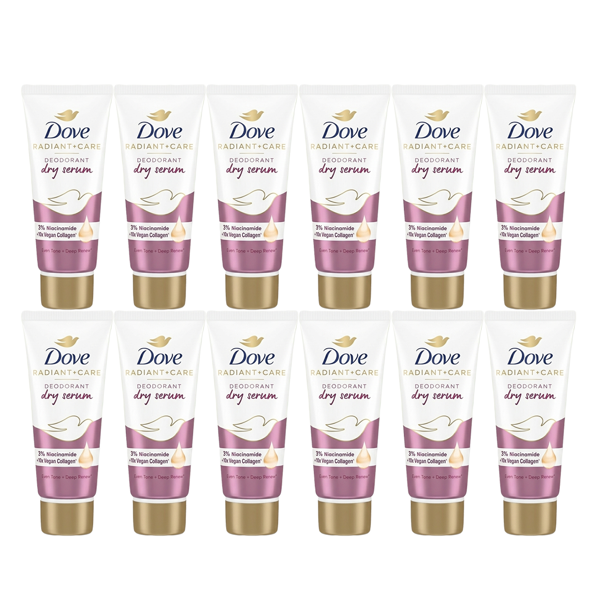 Dove Deodorant Dry Serum 40 ml – Tagesformel | Gleichmäßiger Hautton unter den Achseln mit Niacinamid + Vitamin C