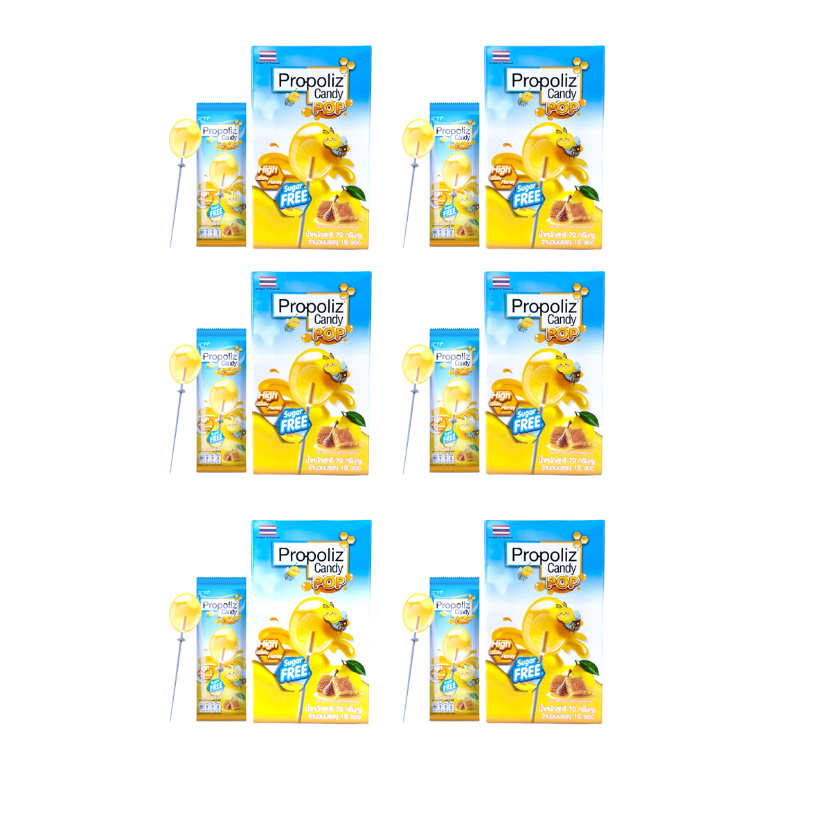 Propoliz Candy Pop – Honey Lemon Sugar-Free Lollipop (Box of 10)