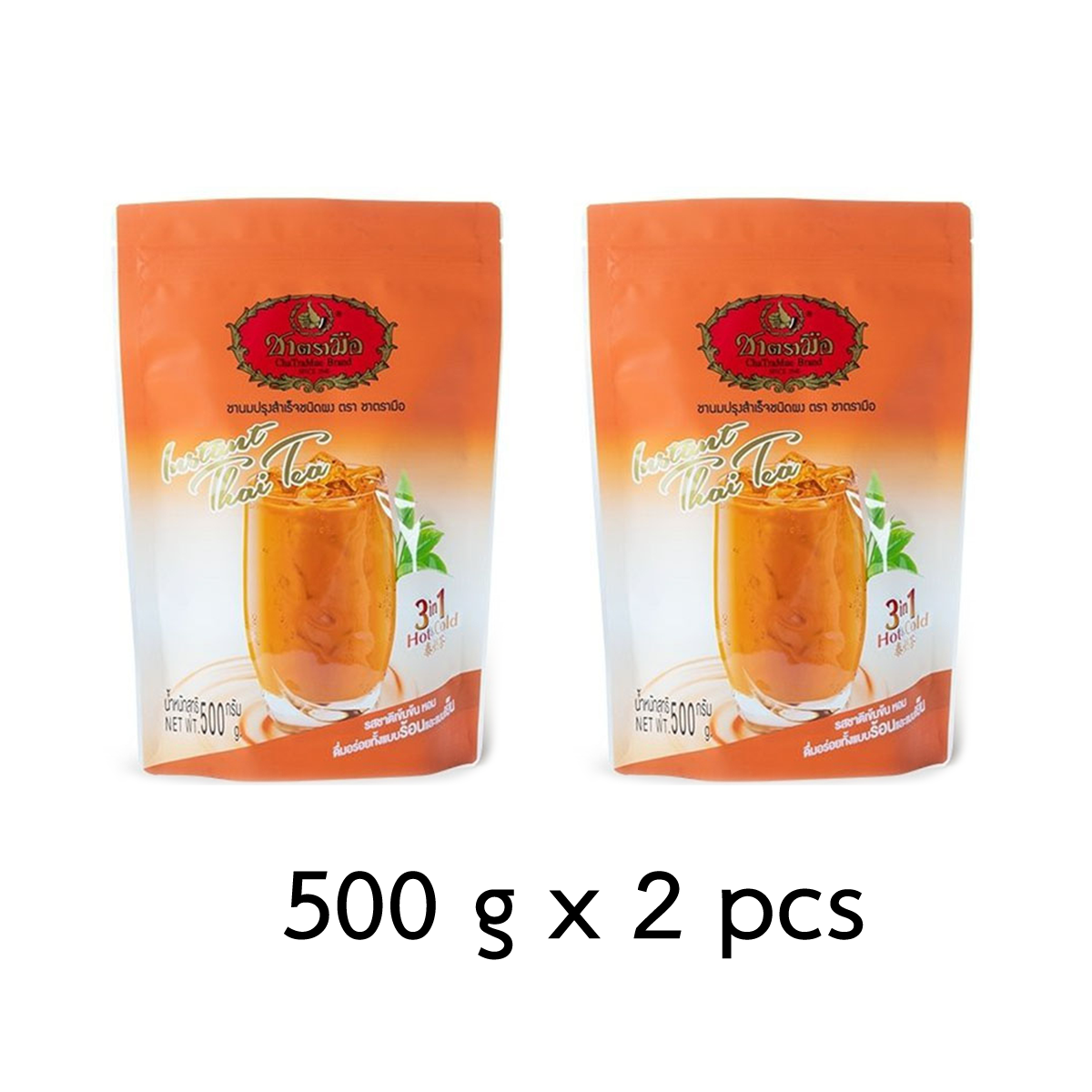 Thai Milk Tea Instant Powder 3-in-1 by Cha Tra Mue – 500g
