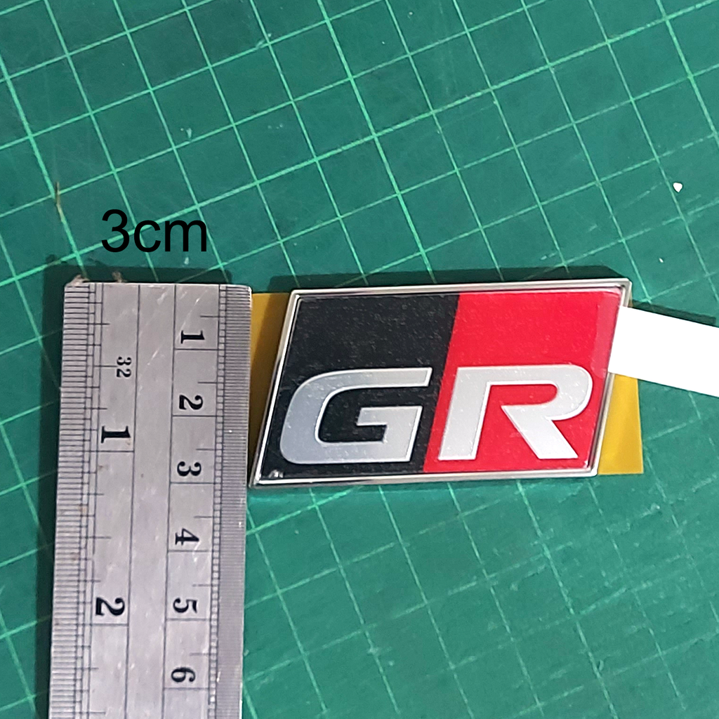 Toyota GR Emblem Badge 3cm height measurement
