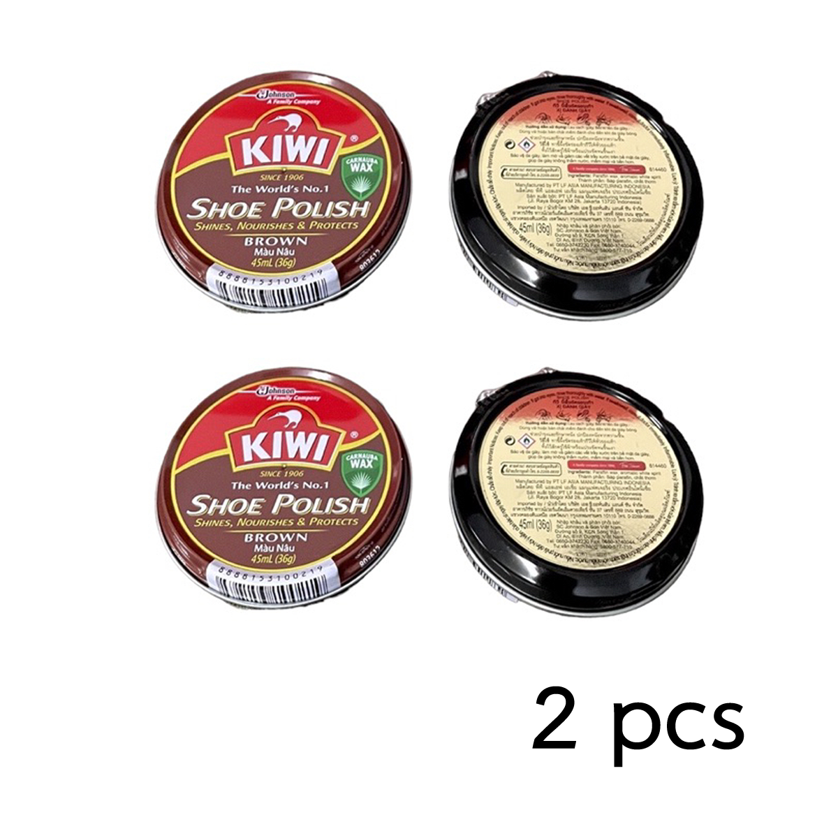 KIWI Brown Shoe Boot Polish Wax 45ml — Shines, Nourishes & Protects