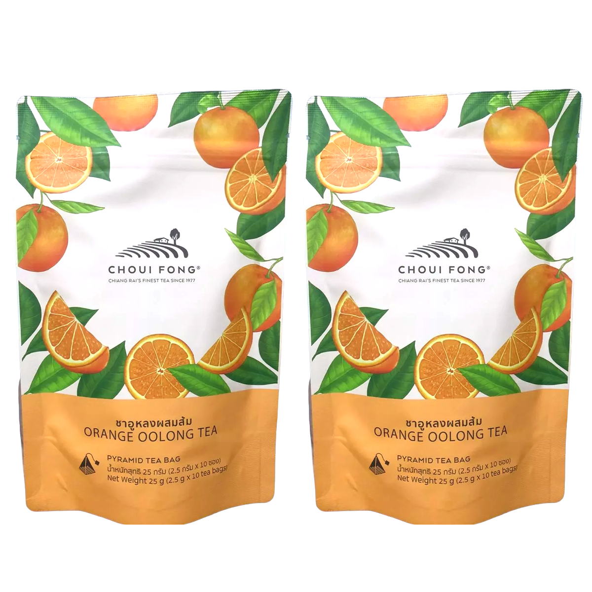 Choui Fong Orangen-Oolong-Tee – 10 Premium Pyramidenteebeutel (25g)