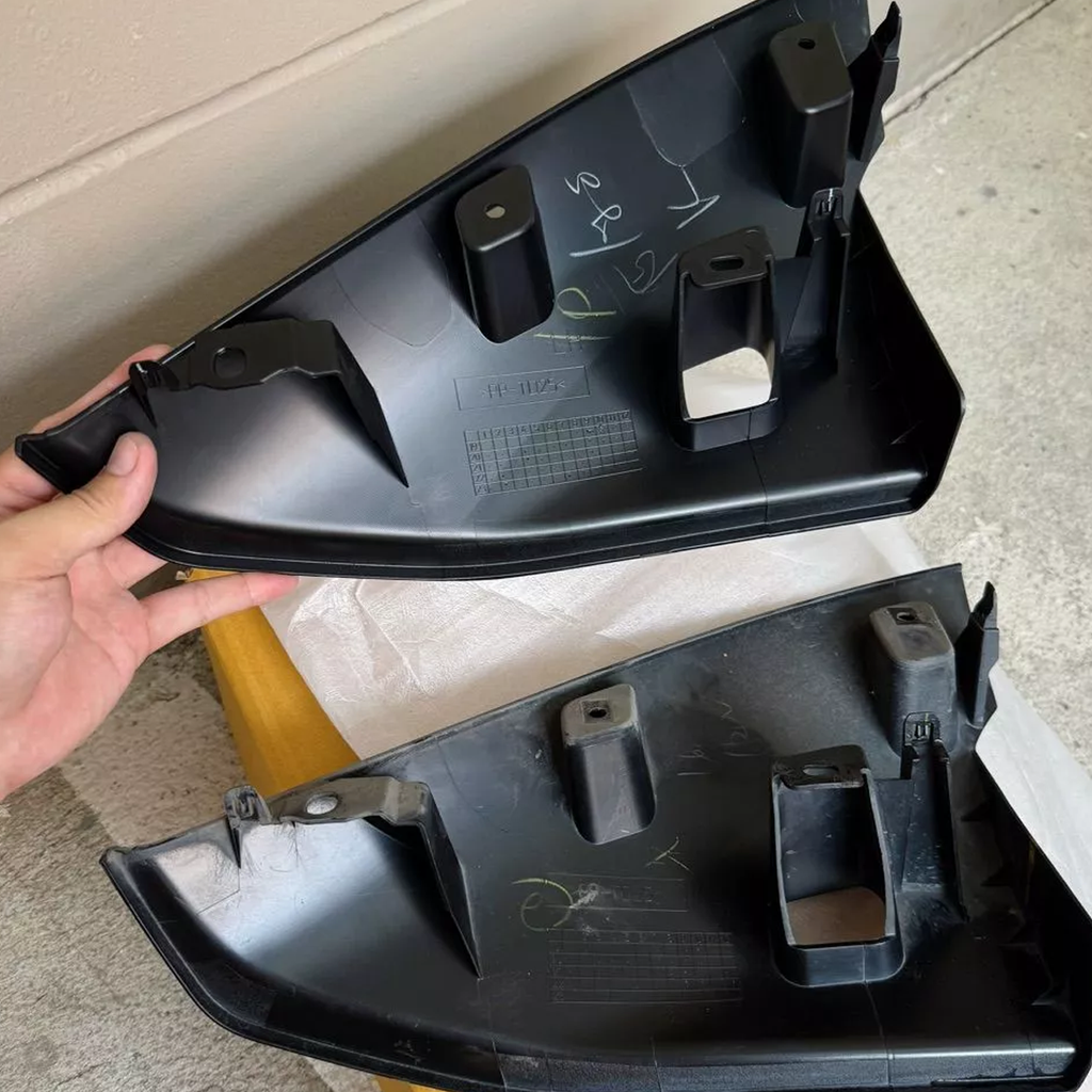 Isuzu D-MAX front bumper extension pair showing back side mounting clips