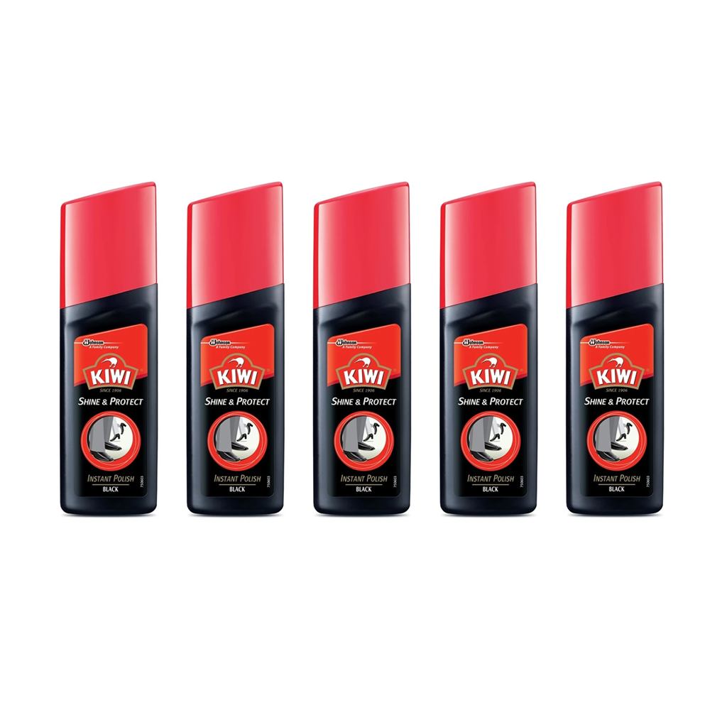 KIWI Black Shoe Boot Instant Polish Wax 75ml — Shine & Protect