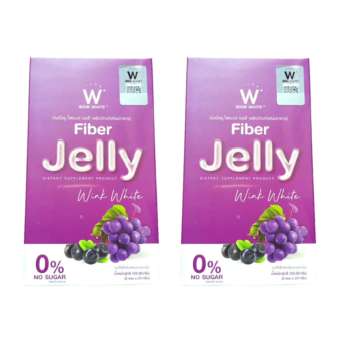 WINK WHITE Fiber Jelly Grape Flavor, 7 Sachets/box