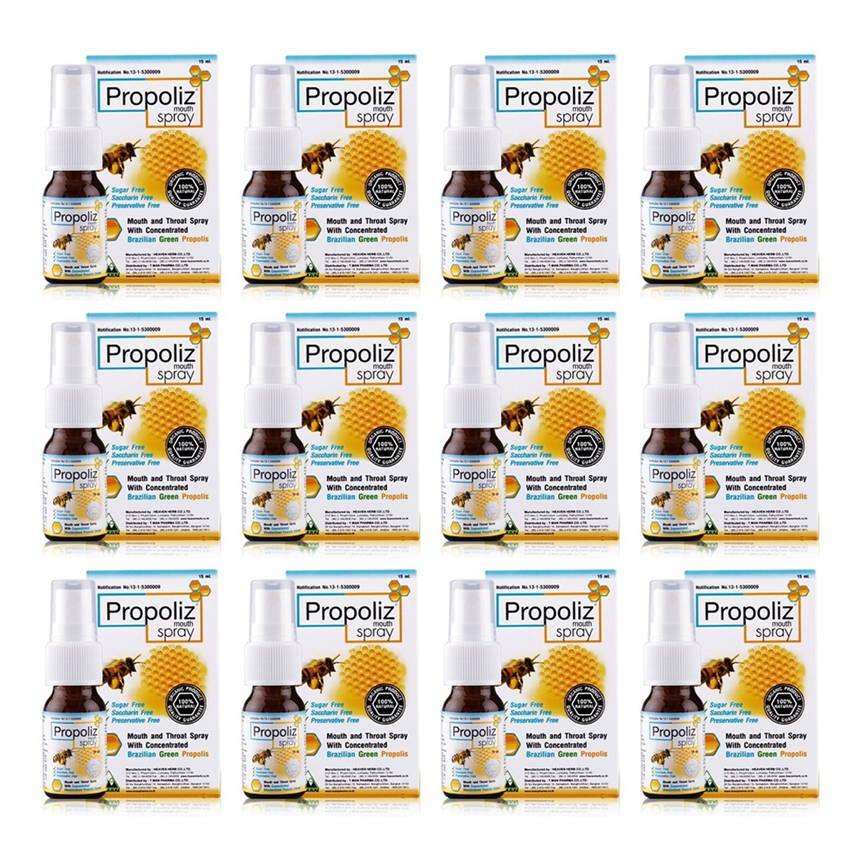 Propoliz Propolis Mouth Spray 15ml – Natural Throat Spray with Honey & Peppermint | Sugar Free