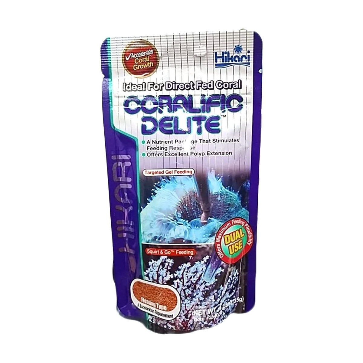 Hikari Coralific Delite 35g - Premium Dual-Modus Futter für marine Korallen