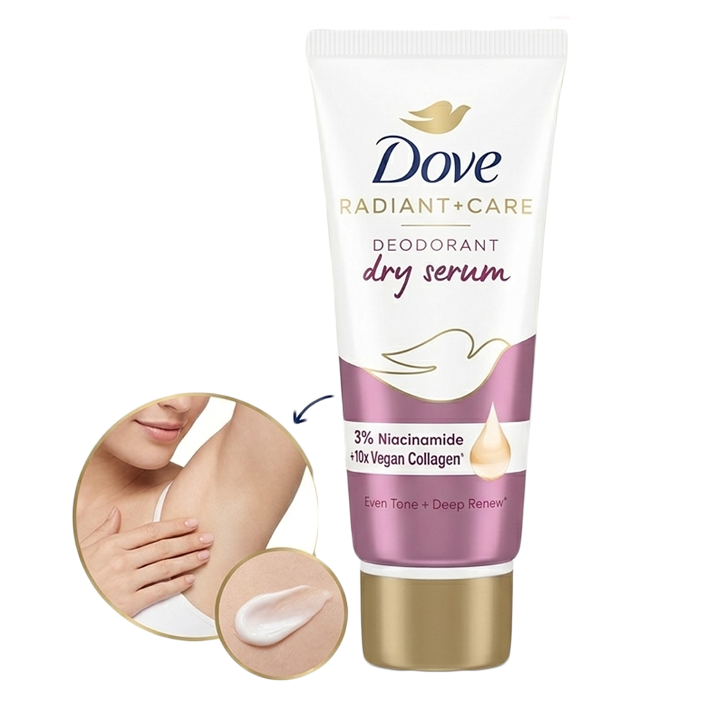 Dove Deodorant Dry Serum 40 ml – Tagesformel | Gleichmäßiger Hautton unter den Achseln mit Niacinamid + Vitamin C