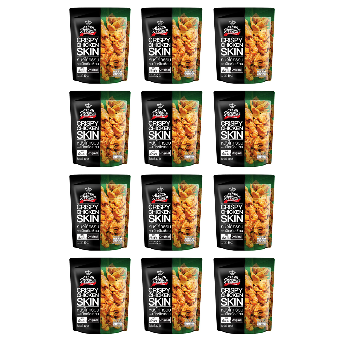 Knuspriger Hähnchenhaut-Snack, Original-Geschmack, 30 Gramm