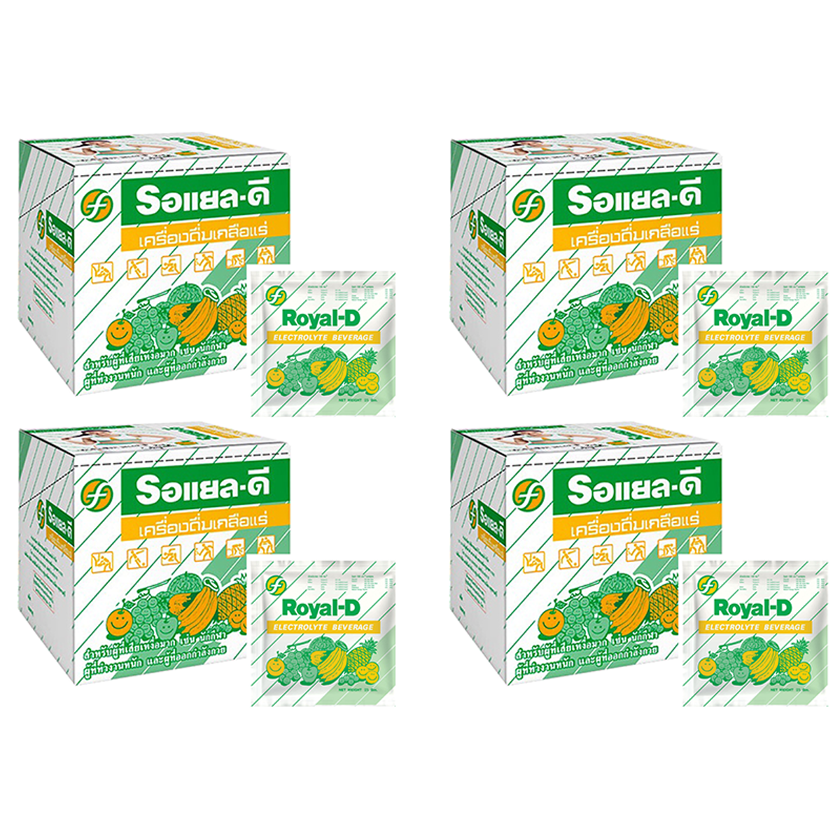 Royal-D Elektrolyt-Getränkepulver mit Vitaminen B1, B2, B6, C & Kalzium (25 g x 10 Beutel/Box)